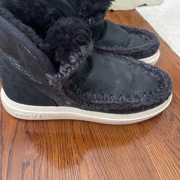 Mou Eskimo Sneaker Boots – Black Shearling – Size 39 (US 8–8.5) - Picture 3 of 7